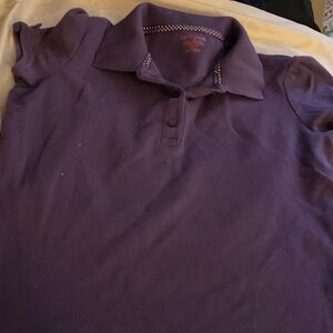 Cat & Jack Purple Polo with Polka Dot Collar